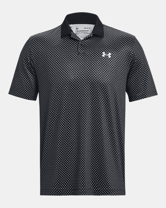 Men's UA Matchplay Printed Polo in Black image number 4